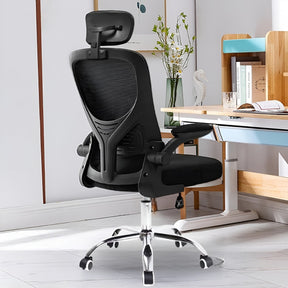 Kit 2 Cadeira De Escritório Giratória Preta Com Rodinhas Cor Preto